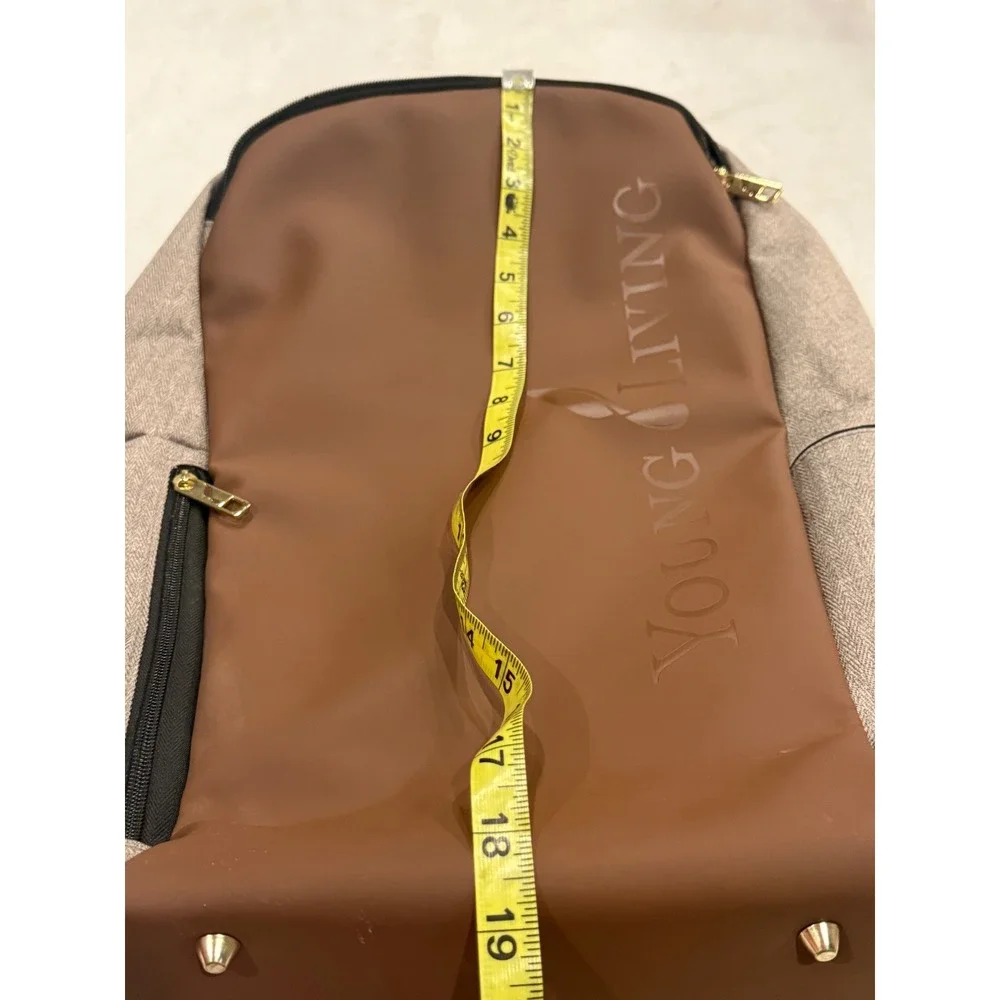 Young Living 2021 Convention Backpack Brown Grey Essential Oil Laptop‎ Bag- New